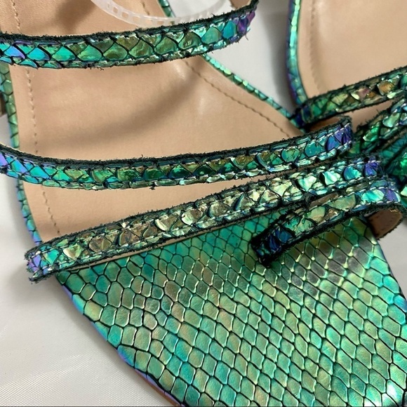 Carvela Kurt Geiger Goddess sandal with iridescent sequins snake embossed - Picture 5 of 11